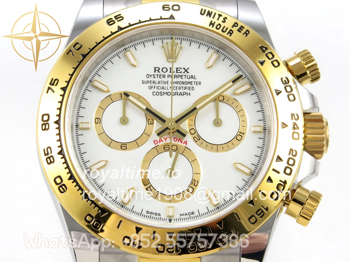 Rolex Daytona 126503 SS/YG UFO White Dial on SS/YG Bracelet UF4131 (Free Sprung) - Image 2