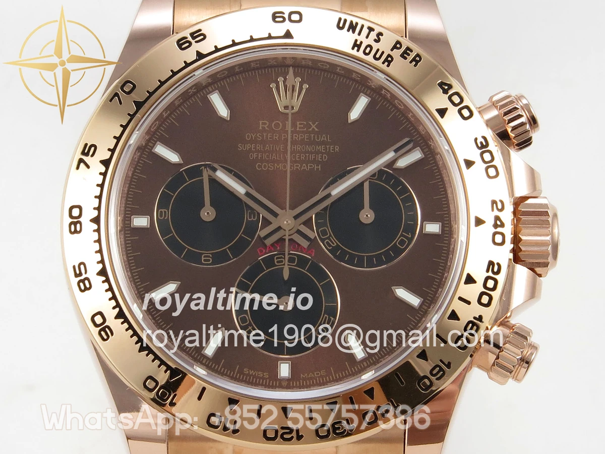 Rolex Daytona 126505 BTF Brown/Black Dial on RG Braclet DD4131 (Weighted) 220g - Image 2