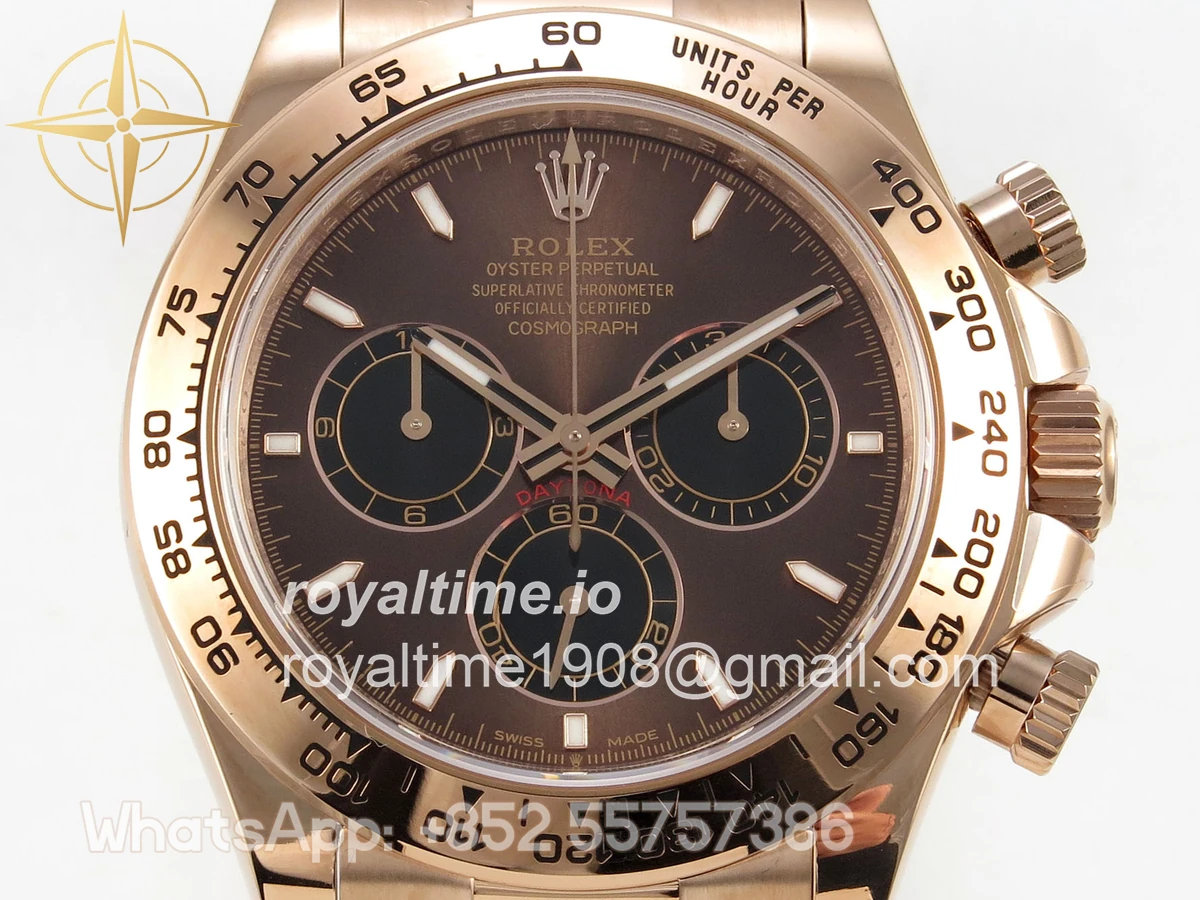 Rolex Daytona 126505 RG UFO Brown/Black Dial on RG Bracelet UF4131 (Free Sprung) - Image 2