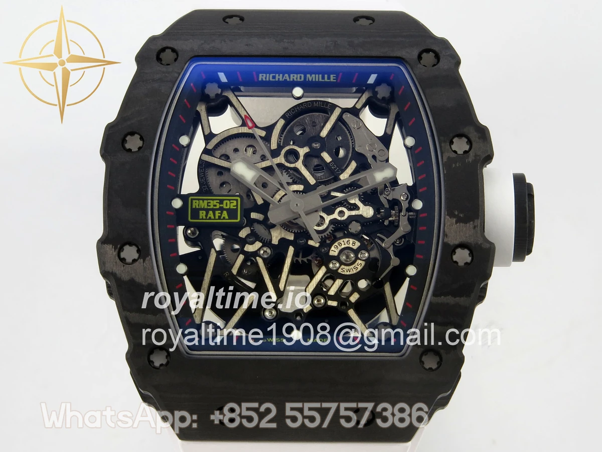 Richard Mille RM035-02 NTPT ZF Skeleton Dial on White Rubber Strap RMAL1 V7 - Image 2