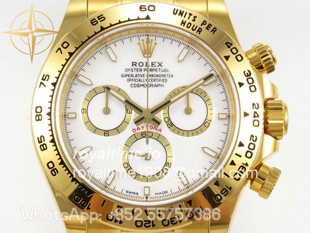 Rolex Daytona 126508 BTF White Dial on YG Braclet DD4131 (Weighted) 220g - Image 2