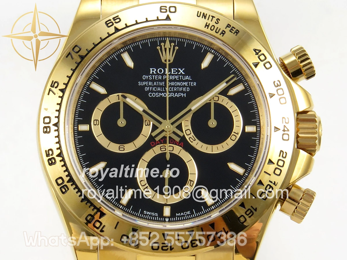 Rolex Daytona 126508 YG UFO Black Dial on YG Bracelet UF4131 (Free Sprung) - Image 2