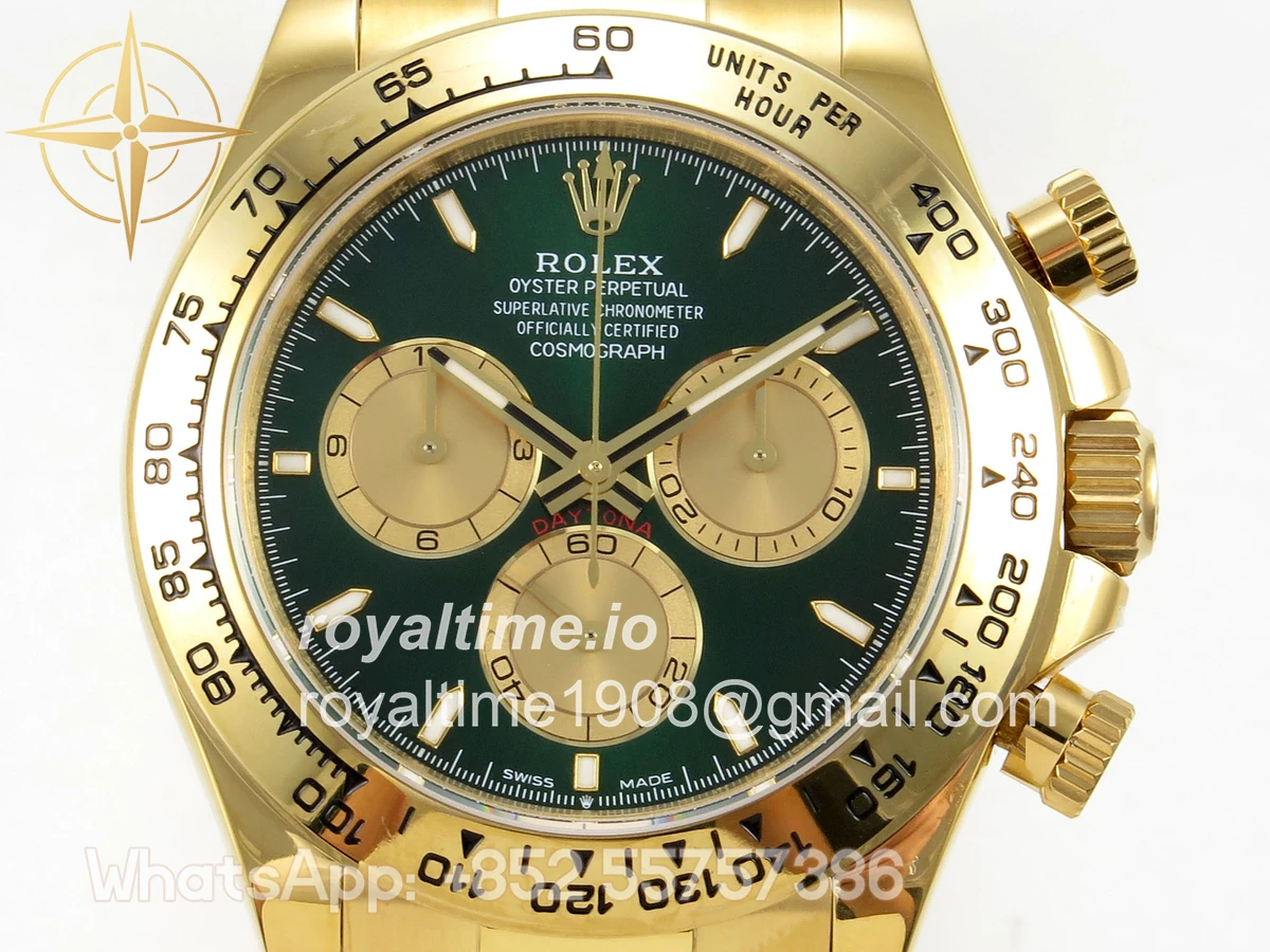 Rolex Daytona 126508 YG UFO Green/YG Dial on YG Bracelet UF4131 (Free Sprung) - Image 2