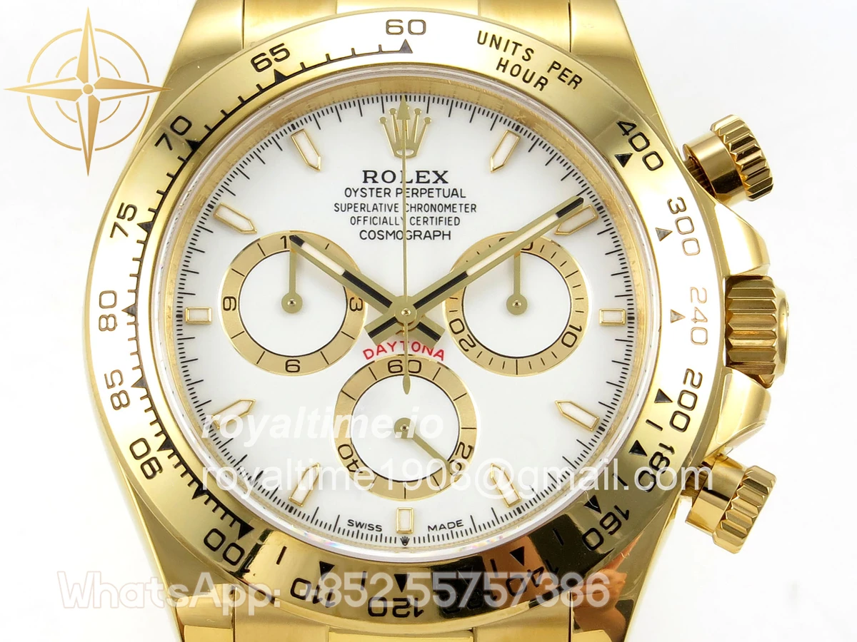 Rolex Daytona 126508 YG UFO White Dial on YG Bracelet UF4131 (Free Sprung) - Image 2