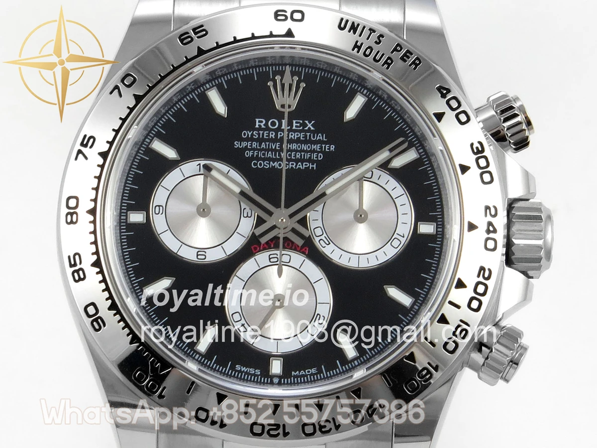 Rolex Daytona 126509 BTF Black/Silver Stick Dial on SS Braclet DD4131 (Weighted) 220g - Image 2