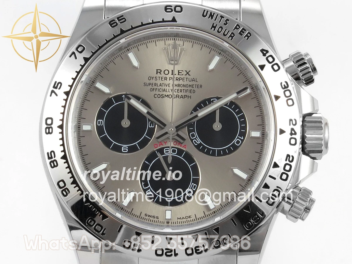 Rolex Daytona 126509 BTF Gray/Black Dial on SS Braclet DD4131 (Weighted) 220g - Image 2