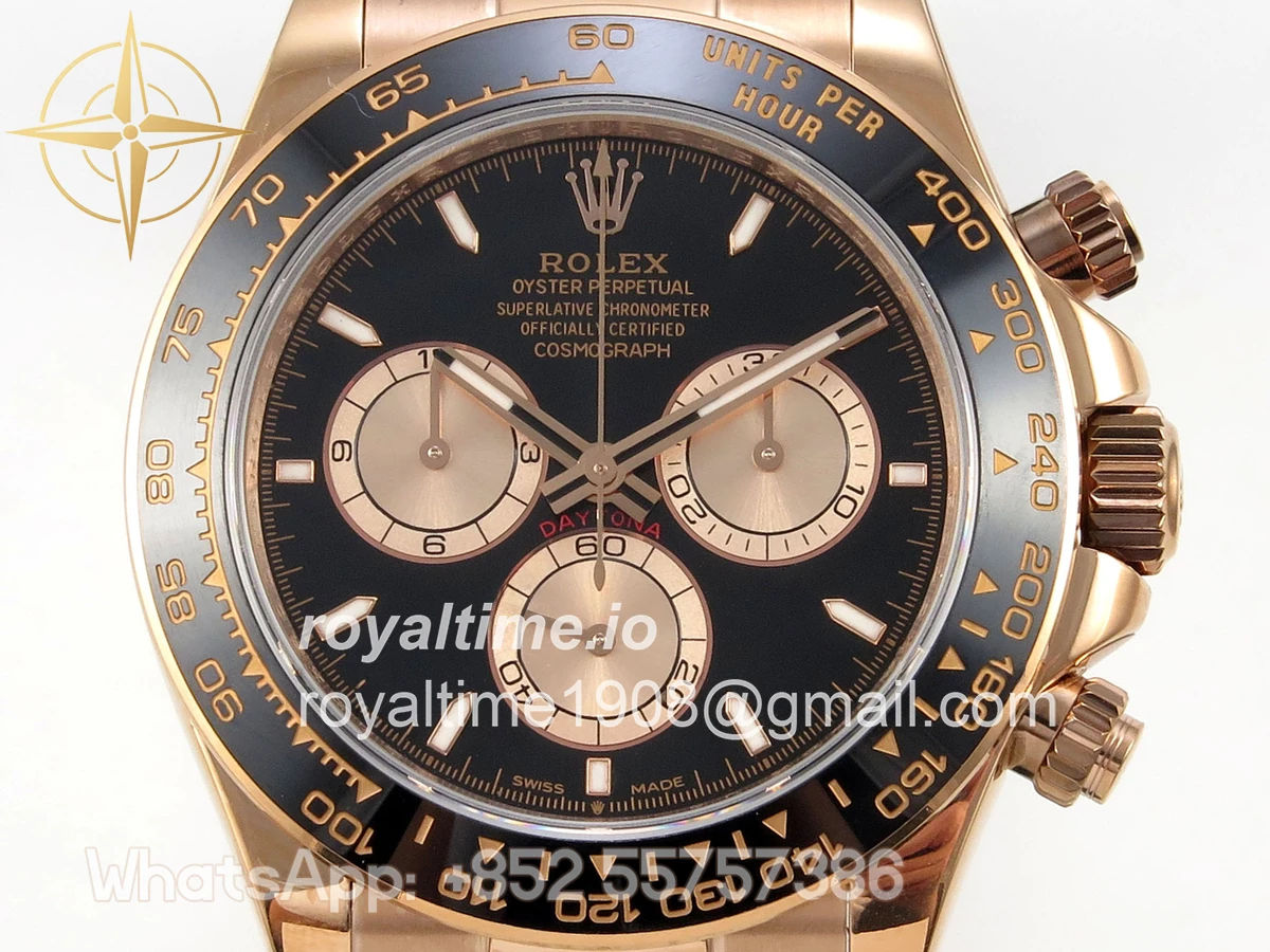 Rolex Daytona 126515 QF Black/RG Dial on Oysterflex Strap JH4131 V18 (Free Sprung) Weighted 157g - Image 2