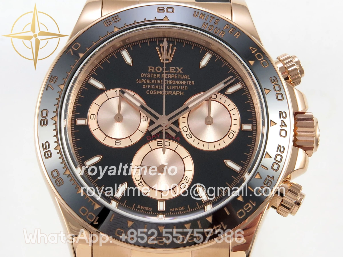Rolex Daytona 126515 TMF Black/RG Stick Dial on Oysterflex Strap DD4131(162g) - Image 2