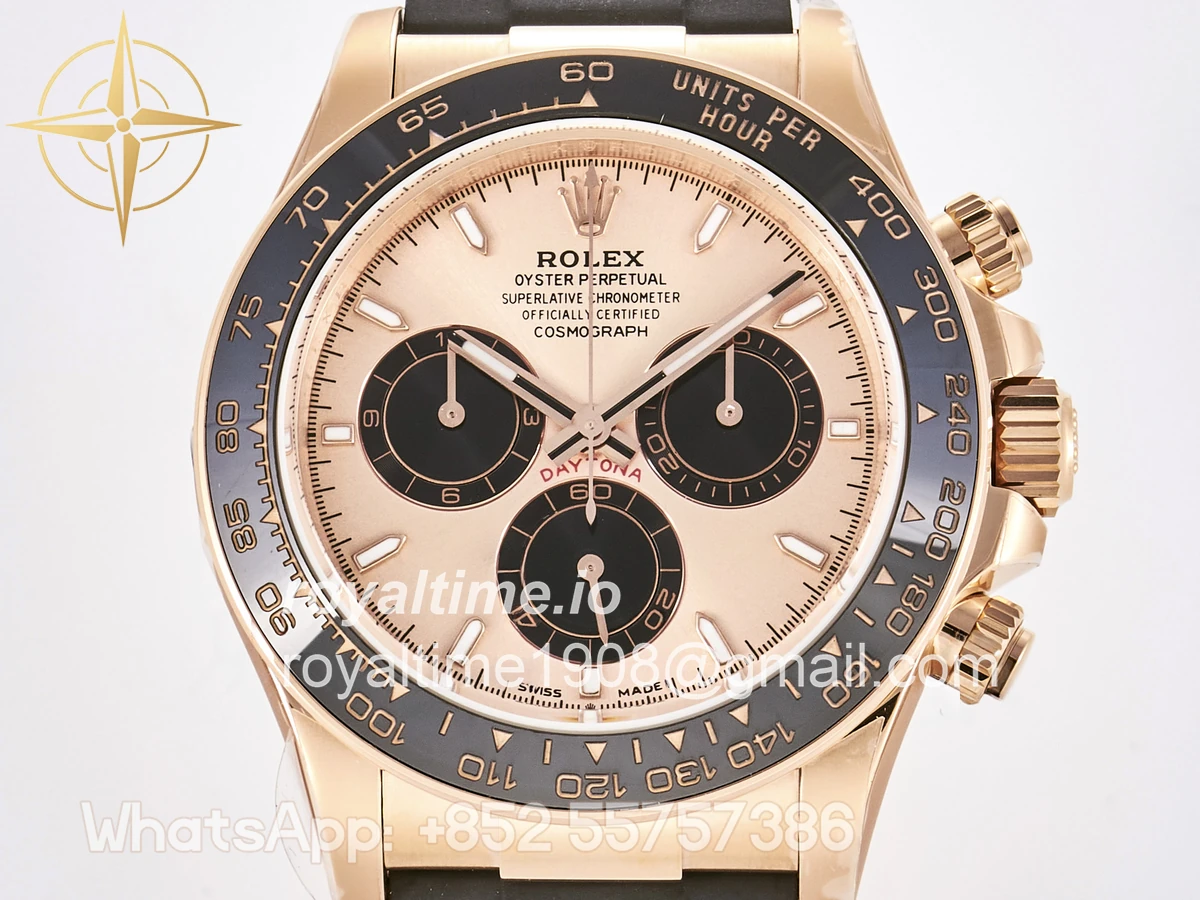 Rolex Daytona 126515 TMF RG/Black Dial on Oysterflex Strap DD4131 - Image 2