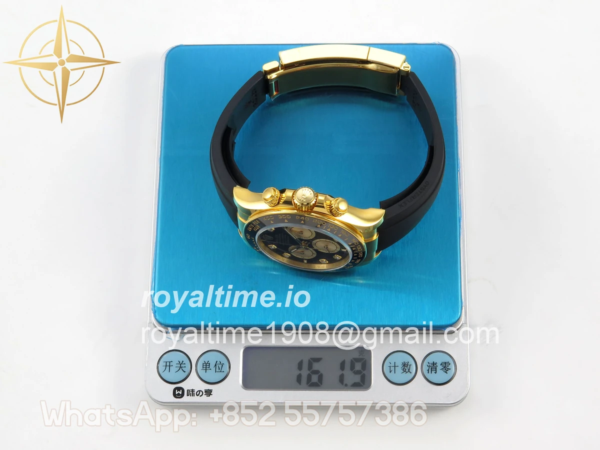 Rolex Daytona 126518 ARF Black/YG Diamonds Dial on Oysterflex Strap DD4131 V2 (Weighted) - Image 2