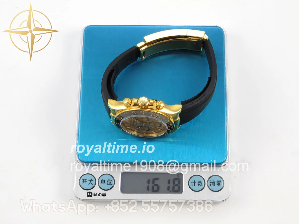 Rolex Daytona 126518 ARF YG Dial on Oysterflex Strap DD4131 V2 (Weighted) - Image 2