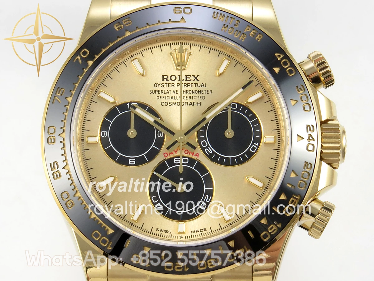 Rolex Daytona 126518 AVF YG/Black Dial on Oysterflex Strap DD4131 (Mod) - Image 2