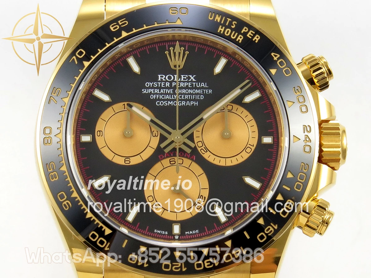 Rolex Daytona 126518 BTF Black/YG Dial on Oysterflex Strap DD4131 (Weighted) 162g - Image 2