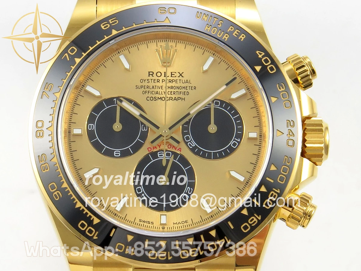 Rolex Daytona 126518 BTF YG/Black Dial on Oysterflex Strap DD4131 (Weighted) 162g - Image 2