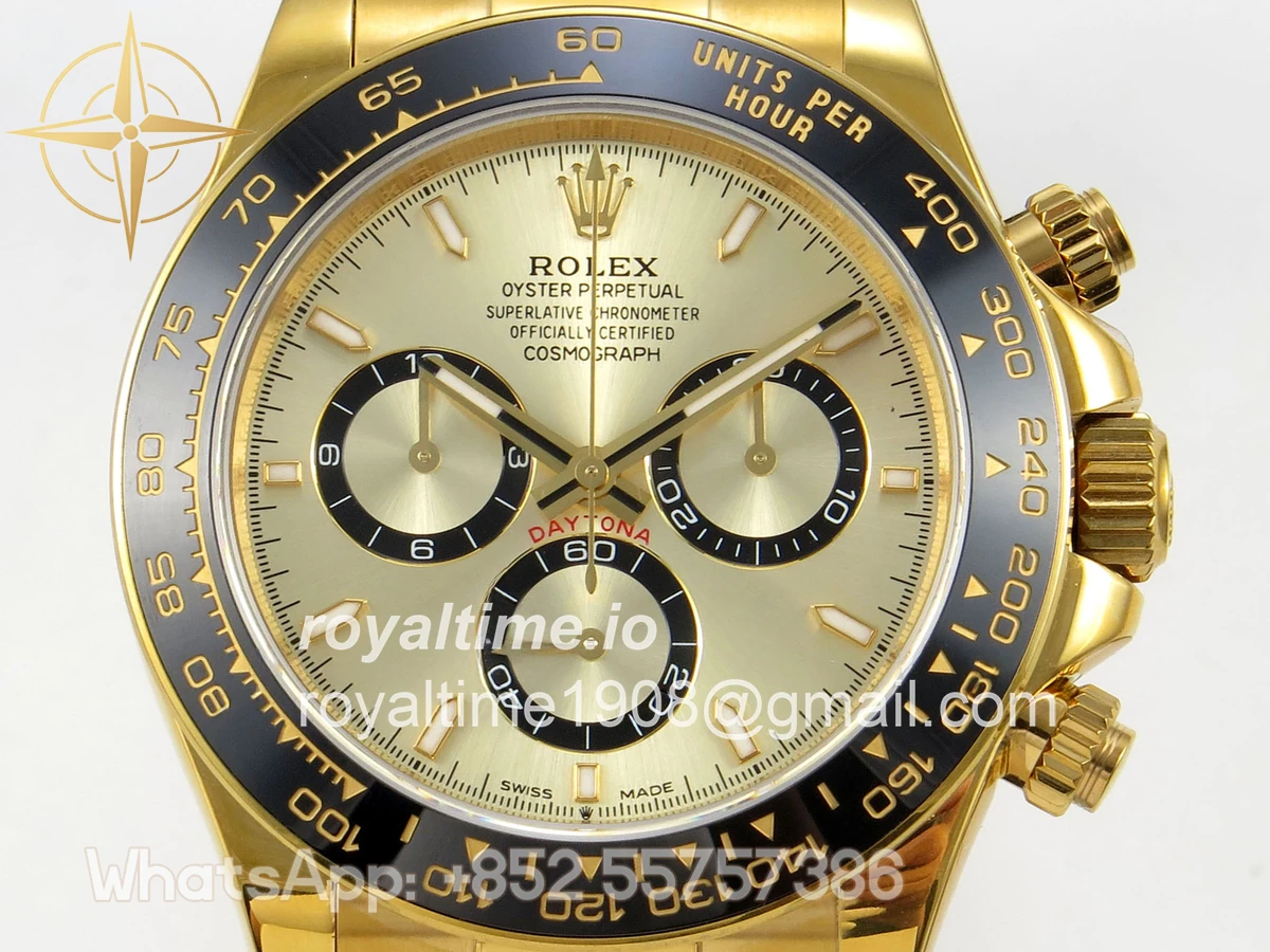 Rolex Daytona 126518 QF YG Dial on Oysterflex Strap JH4131 V18 (Free Sprung) Weighted 157g - Image 2