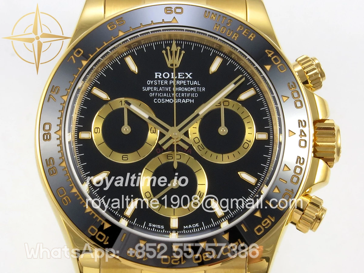 Rolex Daytona 126518 TMF Black Stick Dial on Oysterflex Strap DD4131(162g) - Image 2