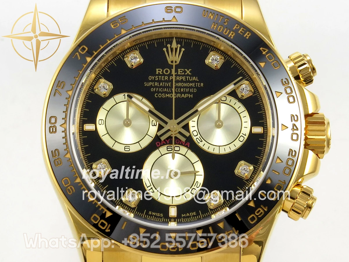 Rolex Daytona 126518 TMF Black/YG Diamonds Dial on Oysterflex Strap DD4131(162g) - Image 2