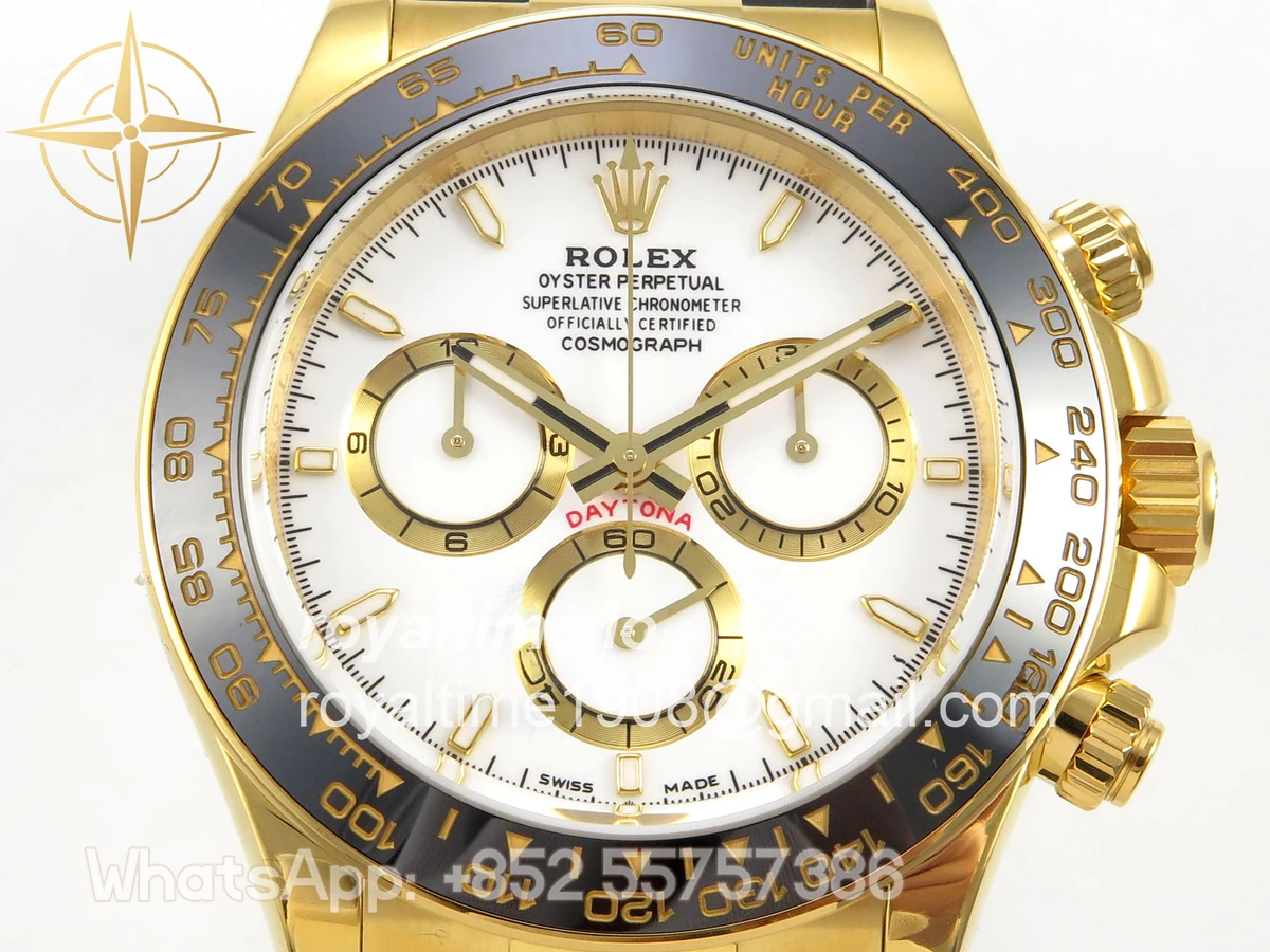 Rolex Daytona 126518 TMF White Dial on Oysterflex Strap DD4131(162g) - Image 2