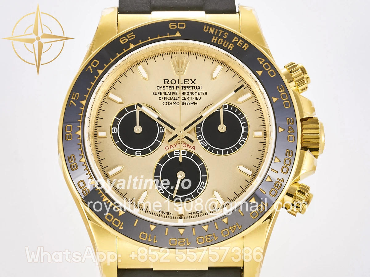 Rolex Daytona 126518 TMF YG/Black Dial on Oysterflex Strap DD4131 - Image 2
