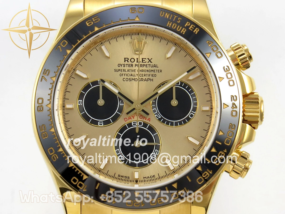 Rolex Daytona 126518 TMF YG/Black Dial on Oysterflex Strap DD4131(162g) - Image 2