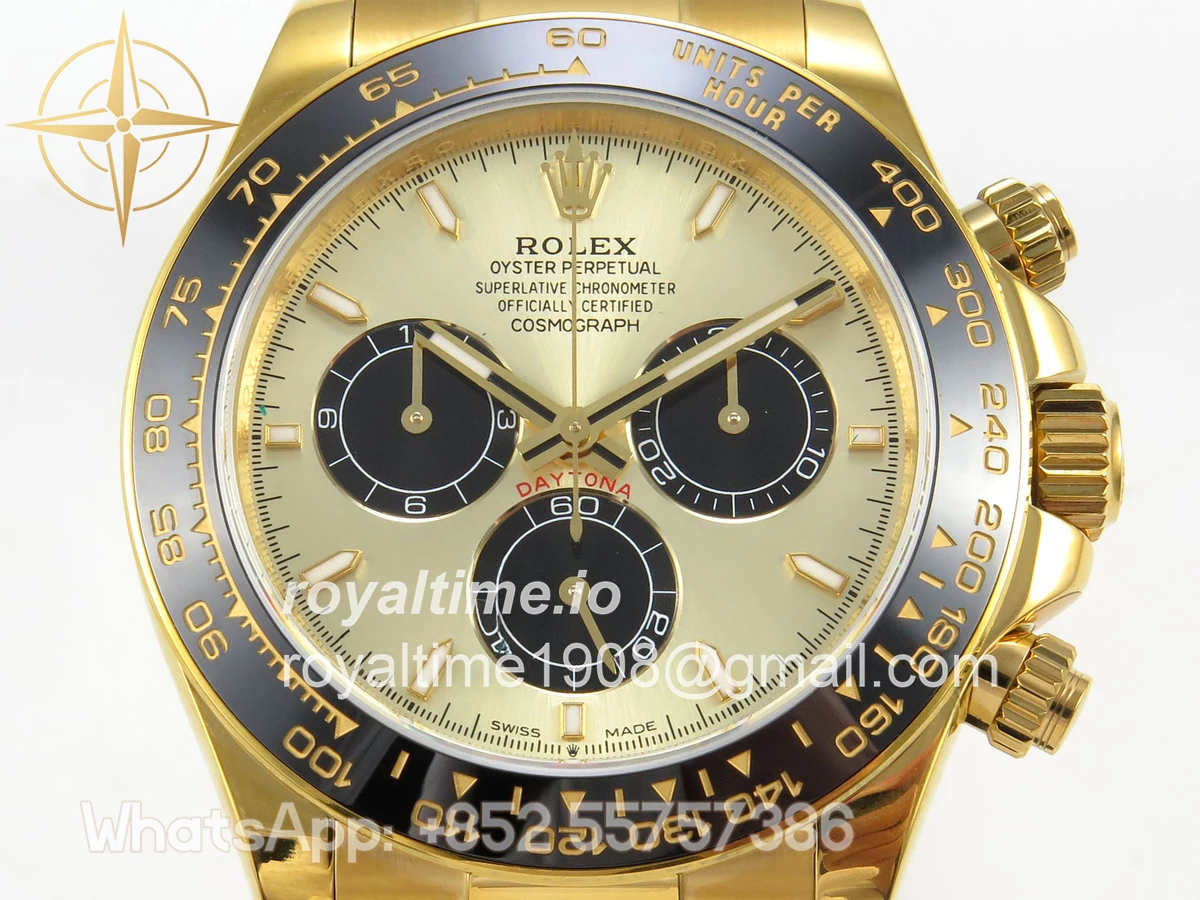 Rolex Daytona 126518 UFO YG/Black Stick Dial on Oysterflex Strap UF4131 - Image 2