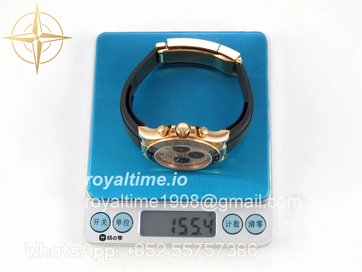 Rolex Daytona 126515 RG Clean Plus 904L Steel RG/Black Dial on Oysterflex Strap DD4131 - Image 2