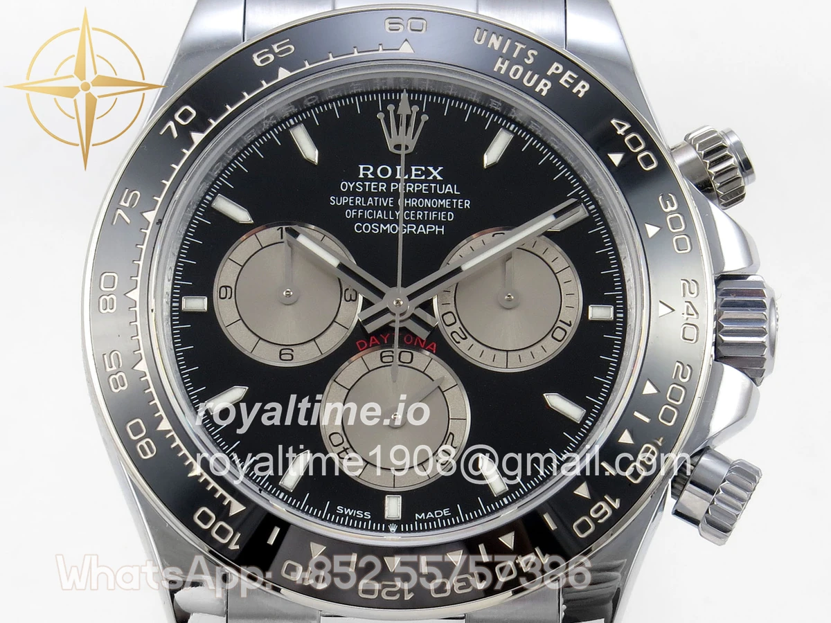 Rolex Daytona 126519 QF Black/Silver Dial on Oysterflex Strap JH4131 V18 (Free Sprung) Weighted 157g - Image 2