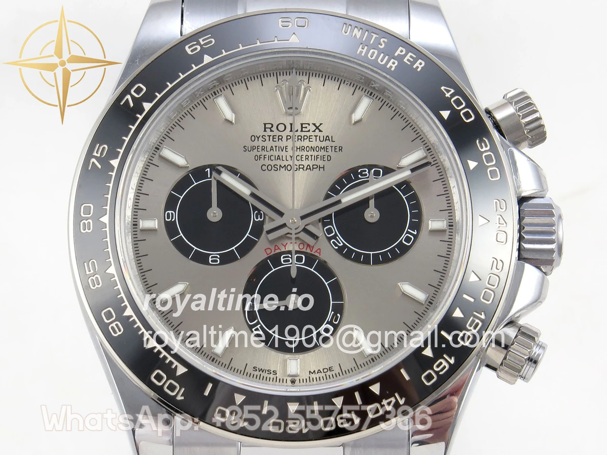 Rolex Daytona 126519 SS UFO 11:1 904L Steel Silver/Black Dial on SS Bracelet UF4131 (Free Sprung) - Image 2