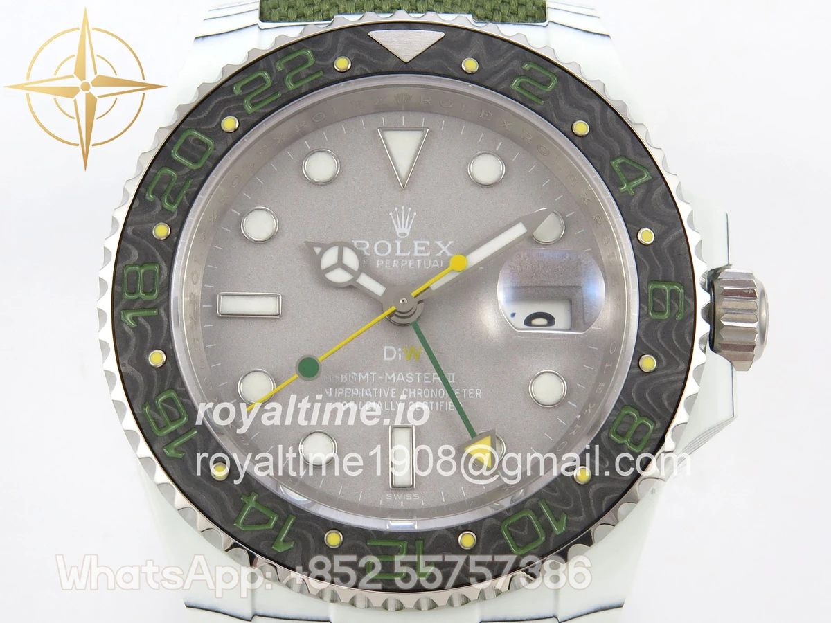 Rolex GMT Master DiW "VERDANT GRAY" DIWF on Green Nylon Strap VR3285 - Image 2