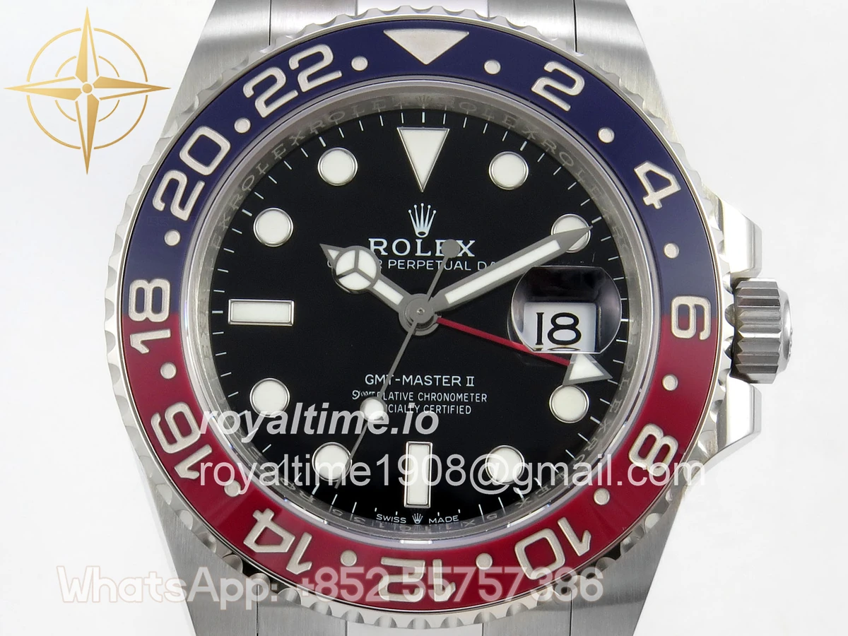 Rolex GMT-Master II 126710 BLRO 904L SS VSF Black Dial On Oyster Bracelet DD3285 CHS V3 - Image 2
