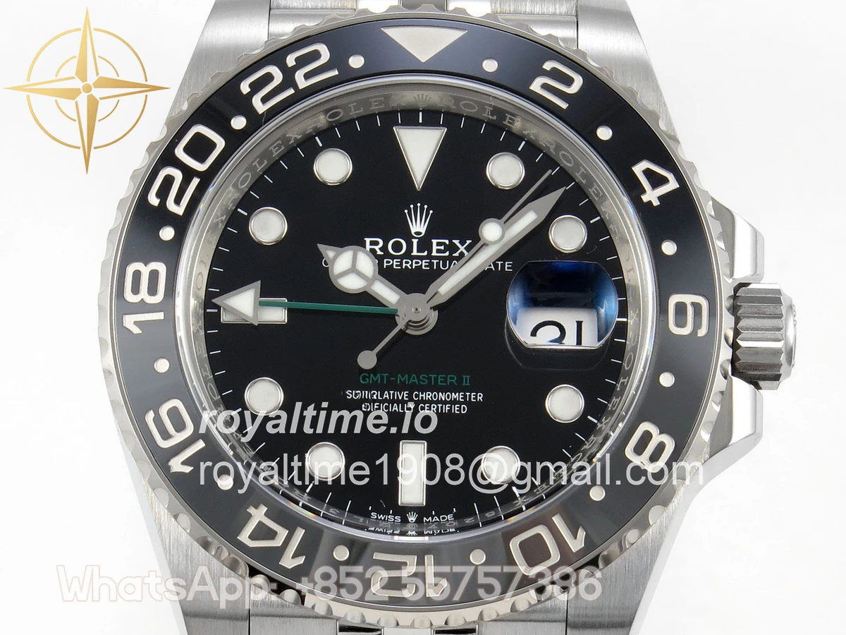 Rolex GMT-Master II 126710 GRNR Black/Gray 904L SS VF Black Dial On Jubilee Bracelet DD3285 CHS - Image 2