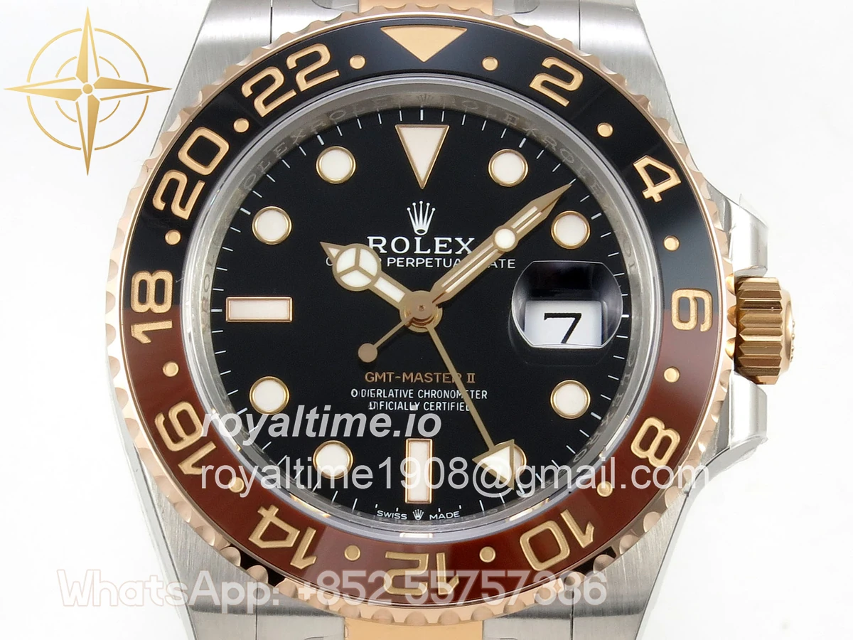 Rolex GMT-Master II 126711 CHNR Gain Weight VSF Black Dial On SS/RG Oyster Bracelet DD3285 CHS - Image 2