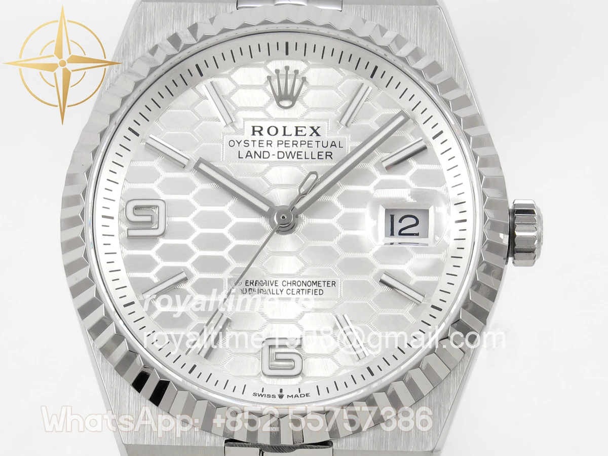 Rolex Land Dweller 127334 DIWF White Dial on SS Bracelet A7135 - Image 2
