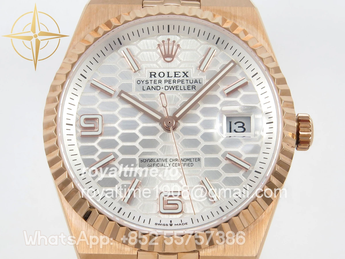 Rolex Land Dweller 127335 DIWF White Dial on RG Bracelet A7135 - Image 2