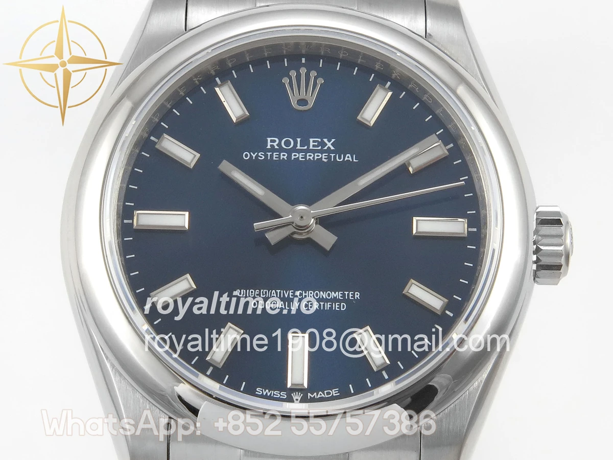Rolex Oyster Perpetual 31mm 277200 DIWF Deep Blue Dial on SS Bracelet A2232 - Image 2