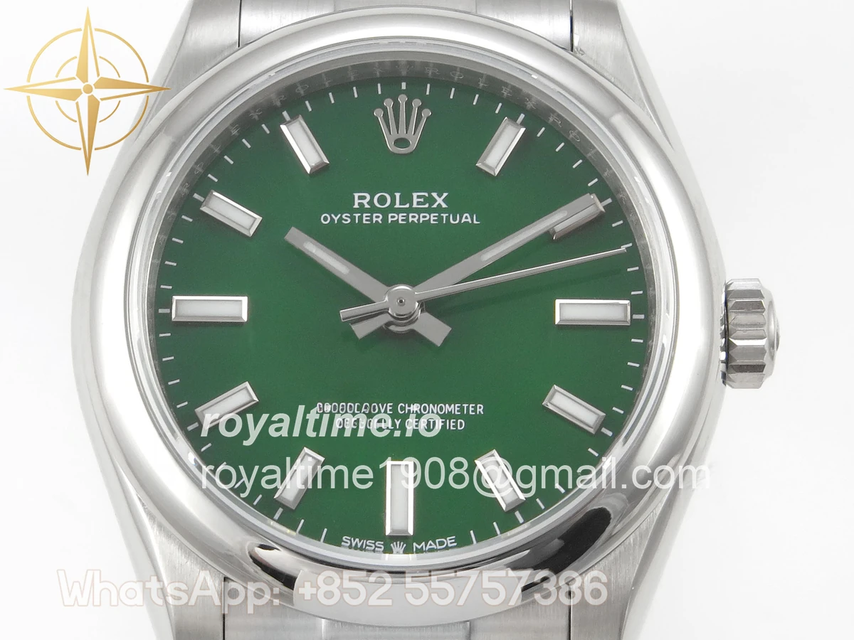Rolex Oyster Perpetual 31mm 277200 DIWF Green Dial on SS Bracelet A2232 - Image 2