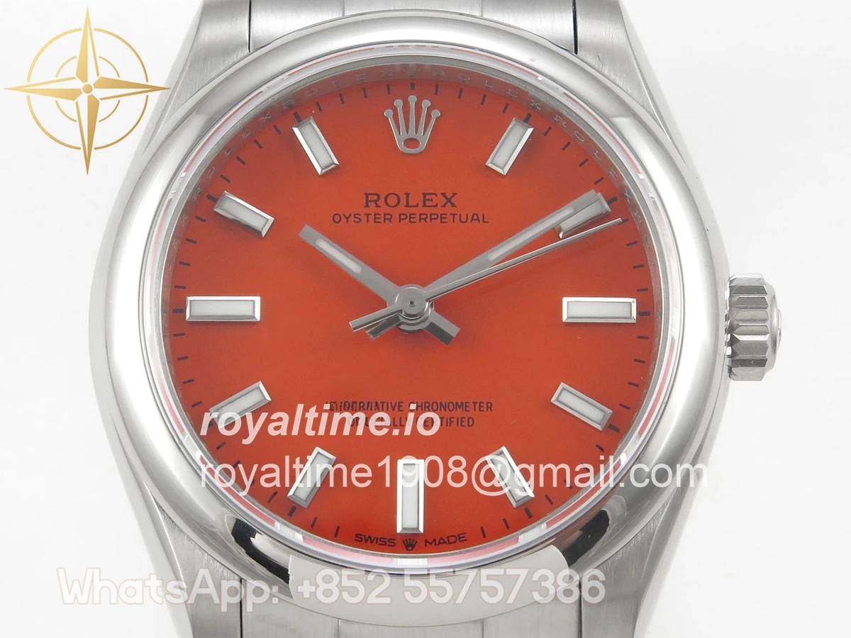 Rolex Oyster Perpetual 31mm 277200 DIWF Orange Dial on SS Bracelet A2232 - Image 2