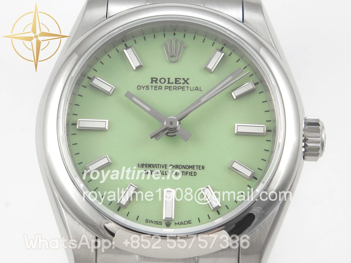 Rolex Oyster Perpetual 31mm 277200 DIWF Pistachio Dial on SS Bracelet A2232 - Image 2