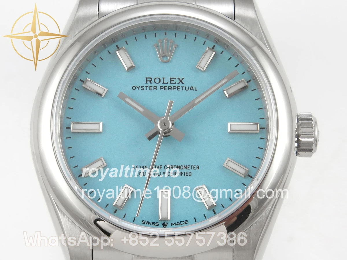 Rolex Oyster Perpetual 31mm 277200 DIWF Turquoise Dial on SS Bracelet A2232 - Image 2