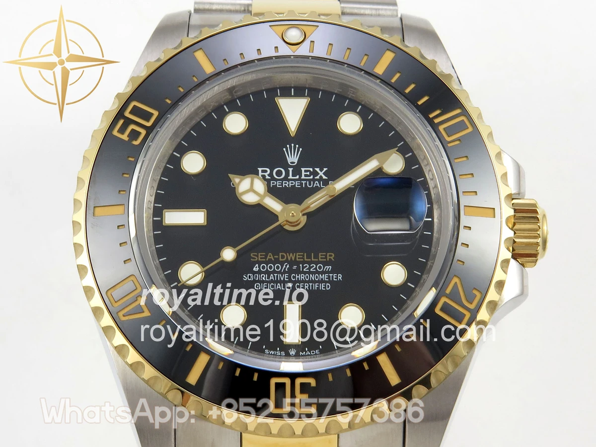 Rolex Sea-Dweller 126603 QF Black Dial on SS/YG Bracelet QF3235 - Image 2
