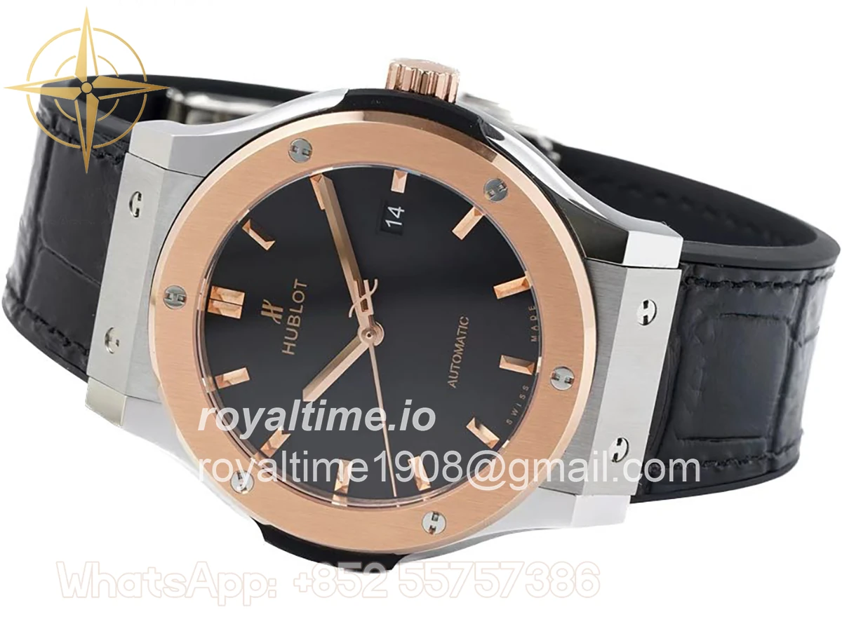 Hublot Classic Fusion Automatic 42mm Black Dial on Steel/Rose Gold - Image 2