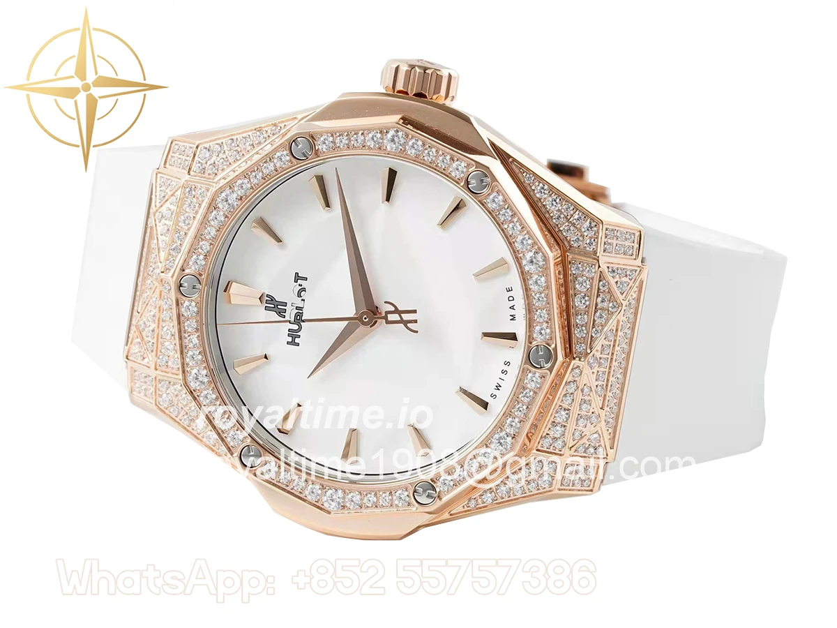 Hublot Classic Fusion Orlinski King Gold Alternative Pave 40mm White Dial - Image 2