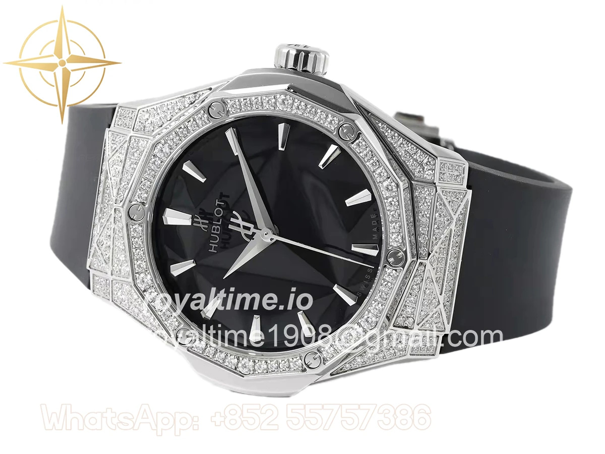 Hublot Classic Fusion Orlinski Titanium Alternative Pave 40mm Black Dial - Image 2