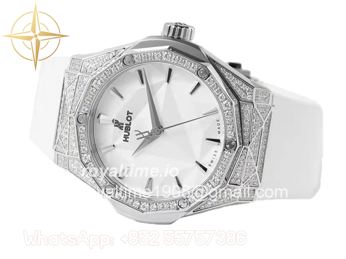 Hublot Classic Fusion Orlinski Titanium White Alternative Pave 40mm White Dial - Image 2