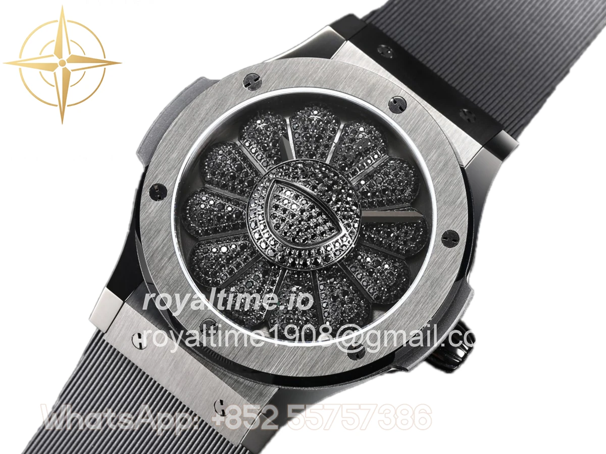 Hublot Classic Fusion Takashi Murakami 45mm Sunflower Dial on Rubber Strap - Image 2