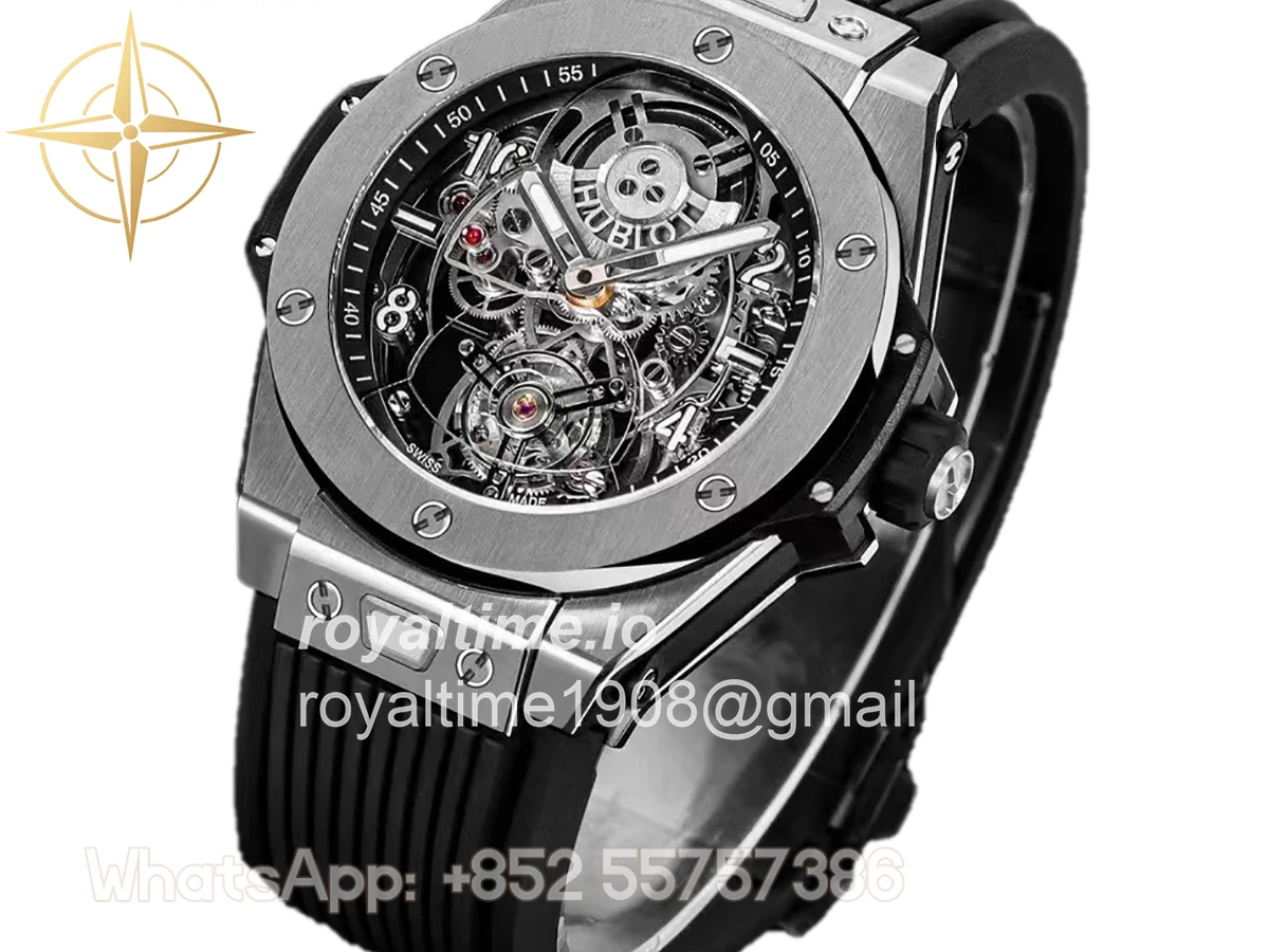 Hublot Classic Fusion Tourbillon 45mm Skeleton Dial in Steel - Image 2