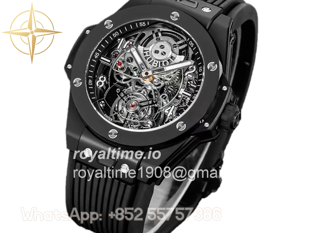 Hublot Classic Fusion Tourbillon 45mm with Ceramic Bezel Skeleton Dial in Ceramic - Image 2