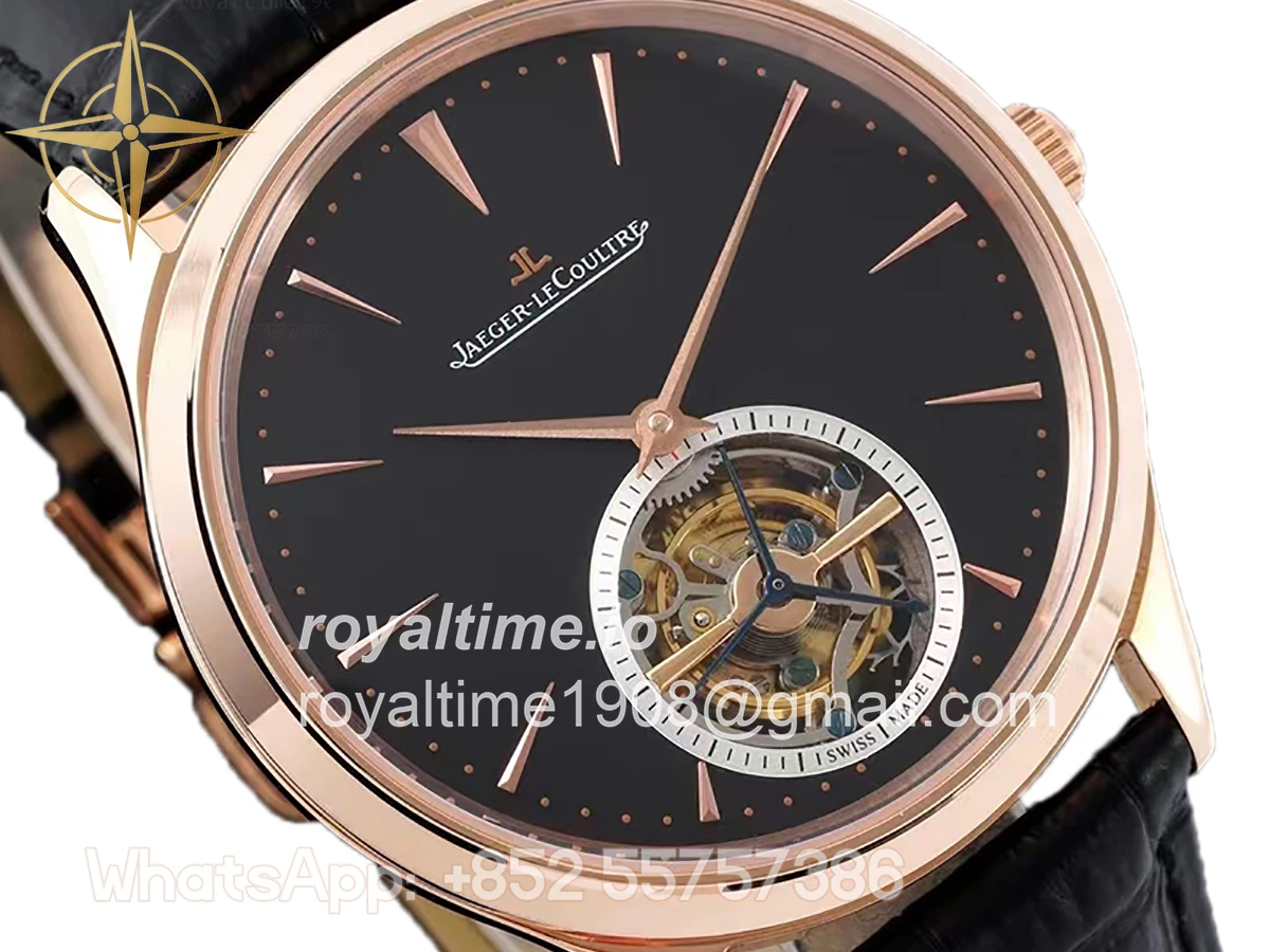Jaeger-LeCoultre Master Control Tourbillon Black Dial in Rose Gold - Image 2