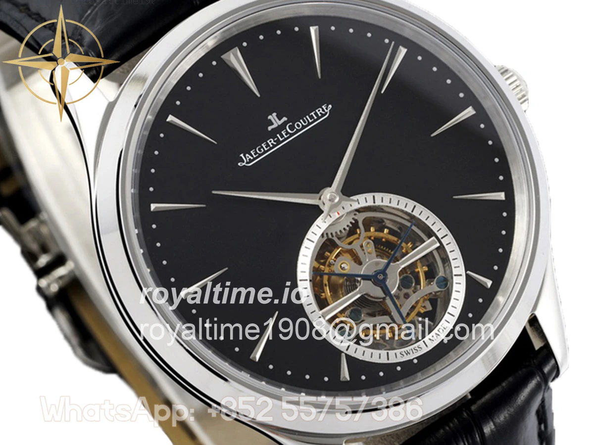 Jaeger-LeCoultre Master Control Tourbillon Black Dial in Steel - Image 2