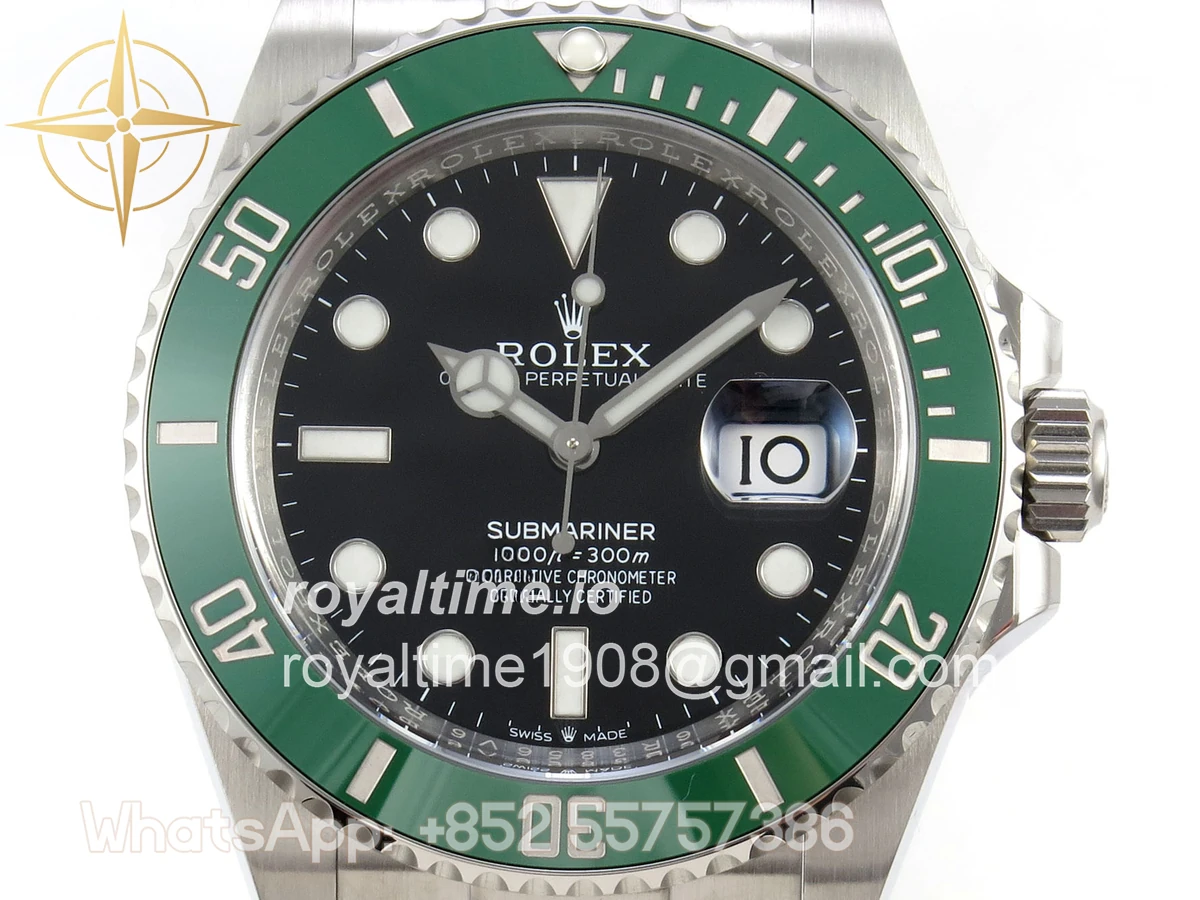 Rolex Submariner 41mm 126610 LV Kermit SCF 904L SS Case and Bracelet DD3235 - Image 2